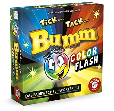 Piatnik Tick Tack Bumm - Color Flash: 30 Jahre Tick Tack Bumm - Hier in Dieser Ausgabe mit Einer farbwechselnden und tickenden Bombe, Weiß