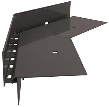 Renoplast® Aluminium Ecke 135° für Traufprofil W35+ Graphit | Fertigstellung von Terrassen und Balkonen | Belüftete Böden Erhöht | Wasser ablaufsysteme Winkelprofil | Korrosionsschutz Balkonprofile