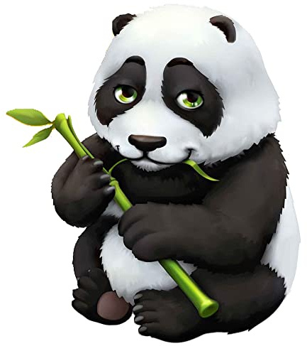 kleberio Aufkleber Panda wasserfest Sticker Familie Panda Sticker Bär Sticker lächeln Tier Sticker Pandabär Kinder Deko Autoaufkleber 11 x 9 cm