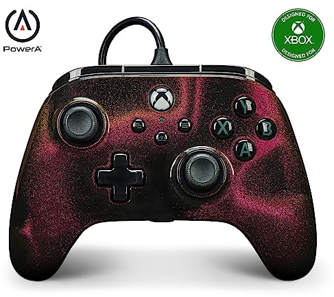 PowerA Advantage Wired Controller für Xbox Series X|S und Windows 10/11 - Sparkle, Gamepad, Schnurgebundener Videogamecontroller, Gaming Controller, USB-C, Geeignet für Xbox One, Offiziell lizensiert