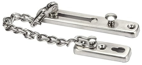 Türketten for Haustür, Türkette 20 cm, 5 Farben, Türschlosskette, galvanisch, Diebstahlschutz, Edelstahl, Rostschutz, verdickter Bolzen, Sicherheitsschlosskette, Türbeschläge, Türketten for Haustür (F