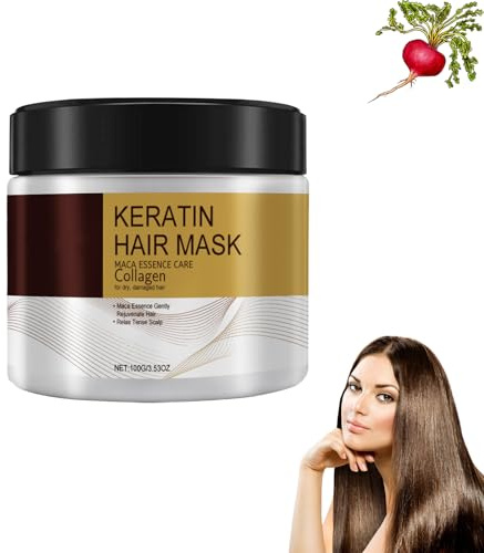 Máscara capilar con colágeno - Esencia para el cabello con colágeno, esencia para cabello seco y dañado, cuidado del cabello con colágeno - Máscara para cabello seco y dañado (1 unidad)