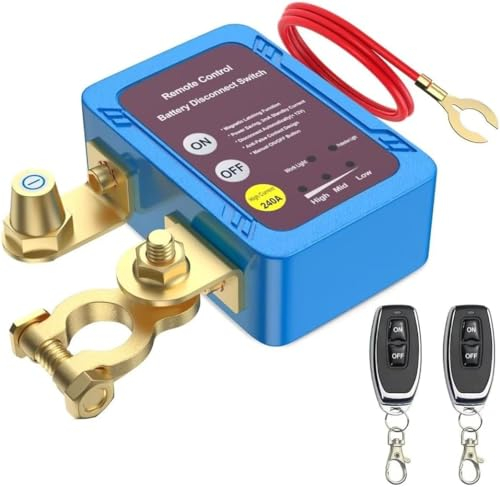 Disjoncteur de batterie télécommandé sans fil 12 V 240 A - Interrupteur d'arrêt automatique pour voiture, camping-car, ATV, camion, bateau
