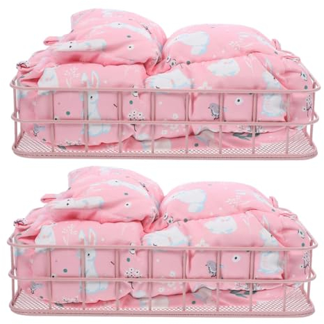 SEWOART 2sätze Pet Cage Hanging Bed Für Kleine Tiere Teiliges Mit Metallrahmen Und Süßem Design Für Hamster Und Meerschweinchen Gemütlicher Schlafplatz Für Jahreszeiten