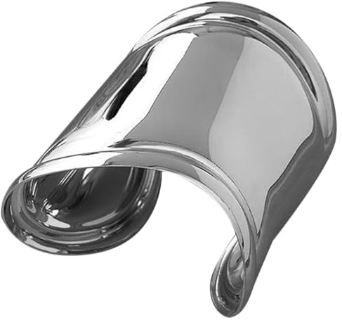SAFIGLE Adjustable Silver Wide Edge Cuff Bracelet for Women Open Chunky Bangle Wrist Jewelry Minimalist Design Fashion Accessory Irregular Statement Vintage Boho Wide Bangle Bracelets
