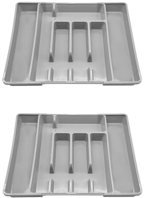 GUAHKUN Schubladeneinsatz Küche,Besteckkasten Für Schubladen,Schubladentrenner Küche,Besteck Organizer 3 Fächer,Schublade Für Küchenschubladen,Schubladen Organizer Küche Besteck,Küchen Zubehör (CX2)