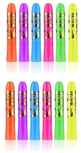 ISTOVO 12 Pack Leuchten in Dem Dunkeln Gesicht Körper Leuchte Stäbe Lackieren Marker Make-Up Schminken Sets, für Halloween und Partys