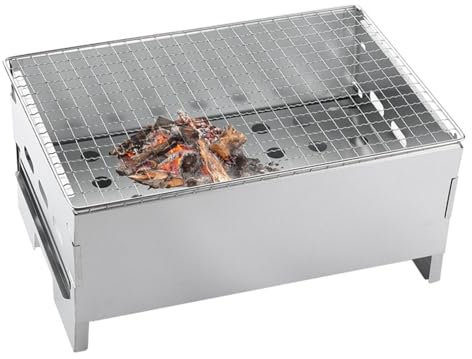 Lnhgh Barbecue de table au charbon de bois pour l'extérieur - Barbecue au charbon de bois - Cuisinière d'extérieur avec pièces amovibles pour barbecue, camping, randonnée, pique-nique, voyage,