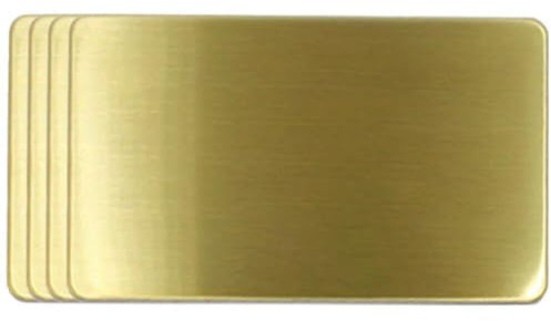 4 Stück Doppelseitige Visitenkarten, 85 X 54 Mm, Edelstahl, Leere Visitenkarten, Leere Karten Für, Büro, DIY-namenskarte