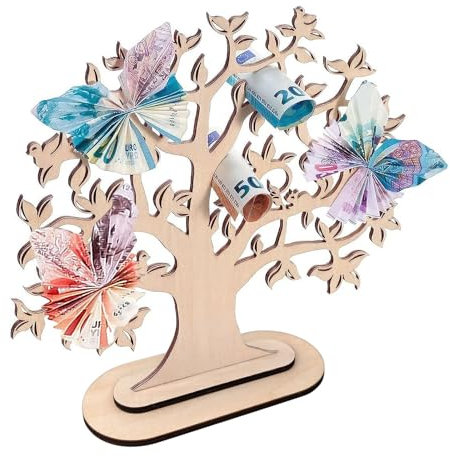 Geldbaum Holz Geschenk Hochzeit Geldgeschenk Holzbaum Geldgeschenke Verpackung Für Brautpaar Geld Lebensbaum Deko