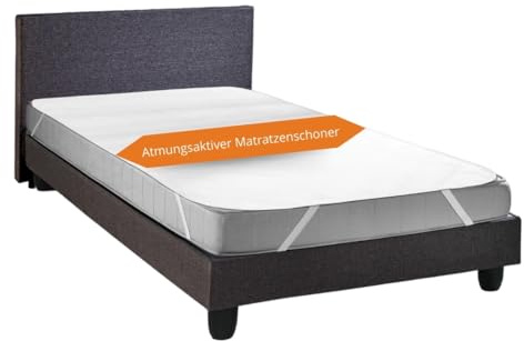 sleepling Premium Molton Matratzenschoner 120x200 cm, Matratzenauflage inkl. Eckschlaufen 120 x 200 cm, 100% Baumwolle, Made in Germany, Oeko-TEX, Waschbar bis 95 Grad