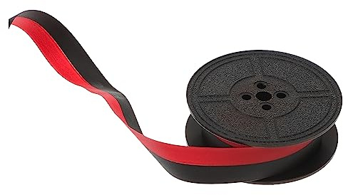 TOGEVAL Tintenband Für Schreibmaschine Kompatibel Mit Spulenband Für Drucker Rotes Und Schwarzes Band Aus Strapazierfähigem Material Mit Hochwertiger Tinte Für Klare Schrift