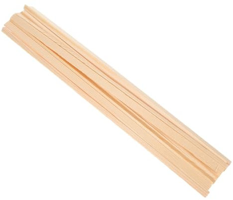 VOSAREA Baguettes Décoratives En Bois 12 Pcs, Moulures De Fenêtre 6 Mm x 30 Cm, Garniture De Fenêtre En Pin Et Paulownia, Accessoires Diy Pour Moustiquaire, Maquettes, Décoration Intérieure