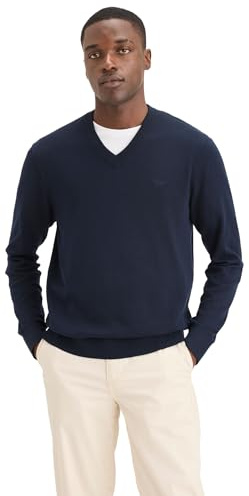 Dockers Herren V Neck Sweater Sweater, Navy Blazer, XS