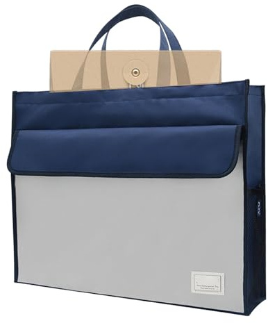 Dokumententasche – A3-Dokumententasche mit Griff, große Kapazität, tragbare Dokumentenaufbewahrung, Handtasche für Dokumente, Karten, Nachrichten, Zeitschriften, Refer to description