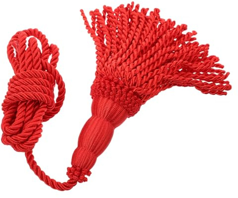 VICASKY Quastenkordeln mit Sicherem Griff Geflochtene aus Polyester Rote und Modischem Stil für Horn und Signalhörner für Auftritte und Blasmusik