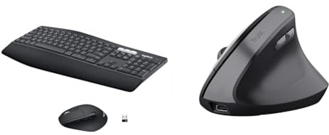 Logitech MK850 Combo Teclado & Trust Yuno Ratón Vertical Inalámbrico