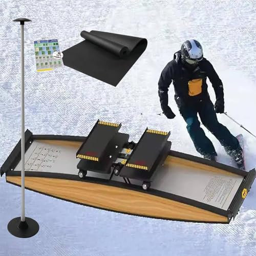 JJENXYYDS Ski-Trainingsgerät, Hüft-Body-Balance-Trainingsgerät, Ski-Beintrainer, 150 kg belastbar, für Bauch- und Beintraining, mit Skistöcken Matten