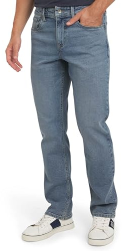 Chaps Men's 5 Pocket Relaxed Fit Stretch Waist Denim Jeans, Canal Wash, 34W x 30L