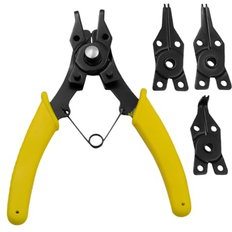 Kit de pinces à anneaux, anneau de sécurité 4 en 1, pinces à anneau très résistantes, pour réparation automobile, bijoux, tuyau, fil, bricolage, atelier