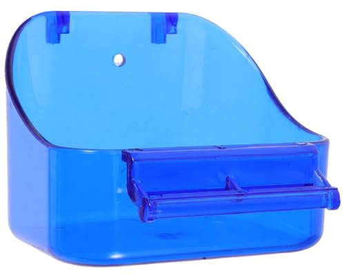 Toddmomy Vogelbadewanne Blau Wiederverwendbar mit Glatten Kanten aus Pp Geeignet für Wellensittiche und Papageien für Sandbäder im Käfig