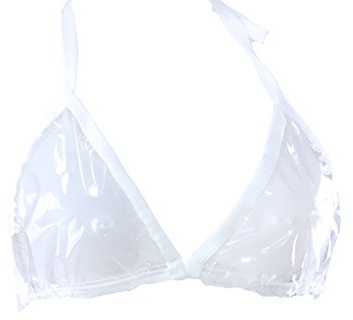 Haian Plastic Bra in Triangle Style (Large, Glass Clear)