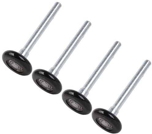 Yibuy 4 x schwarze versiegelte Kugellager-Nylon-Garagentorrollen mit 115 mm Vorbau