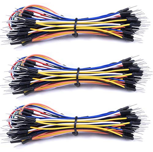 Hailege Pack of 3 Set 65pcs Assorted Multicoloured Solderless Wires Flexible Breadboard Jumper Wires Male to Male