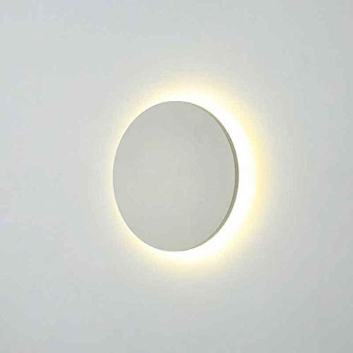 NCC-Licht LED Wandleuchte Weiß Ø13,5cm IP54 Indoor/Outdoor 6W 550lm Warmweiß 3000K indirekte Beleuchtung