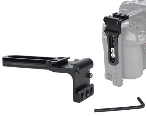 NICEYRIG Right Angle Dual Cold Shoe Mounts Bracket, Cold Shoe Extension Bar with Quick Release NATO Rail, 1/4'' Threads - 376
