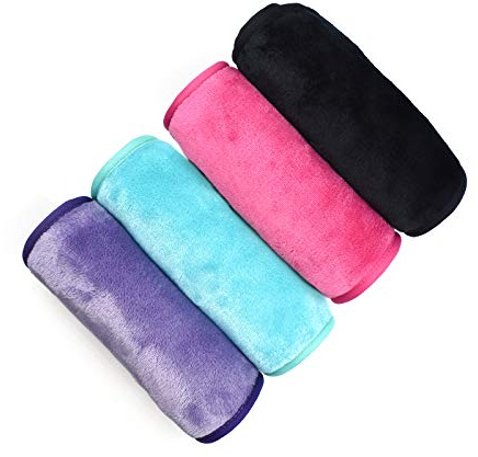 Makeup Remover Cloths 4 Count: Microfiber Reusable Fast Drying Washcloth, Face Towels for Women