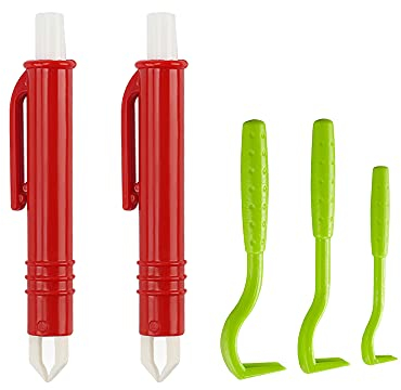 Nepfaivy Zeckenzange für Hunde Katze Kinder - 3er Set Zeckenhaken und 2er Set Zeckenpinzetten, Einfacher und Sicherer Zeckenentferner für Haustier und Menschen