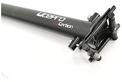 London Craftwork Verlängerte Carbon Sattelstütze & Pentaclip für Brompton Fahrrad 580mm (235 Feuerzeug) 3K Matt