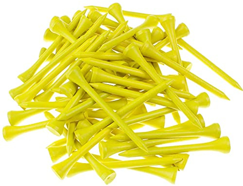 Namvo 50 Stück Golf-Tees, 83 mm, professionelle Golf-Tees, hohe Golftees, reduziert Seitenspinn und Reibung, gelb