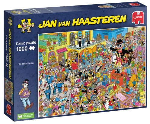 Jumbo Jan Van Haasteren Jigsaw Puzzle For Adults 1000-Piece Puzzle Vibrant Dia de Los Muertos Celebration Family Tradition, Iconic Elements, Premium Quality 68 x 49cm Display