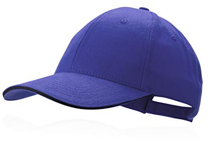 BLUECHOLON Cappellino da baseball Padel Golf. Cappellino a 6 pannelli, 100% cotone pettinato. Chiusura regolabile. Berretto da uomo. Cappello unisex, blu, 58