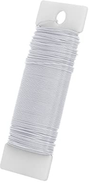 Florist's White Floristry Wire - 22 Gauge Flexible Wire for Christmas Wreaths, Weddings, Bouquets & DIY Flower Arrangements