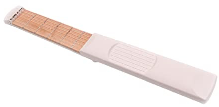 Garneck Taschengitarren-trainer Griffbrett-übungsgerät Fingerkraft-trainingsgerät Kompakt und Tragbar für Gitarren-übungen Weiß
