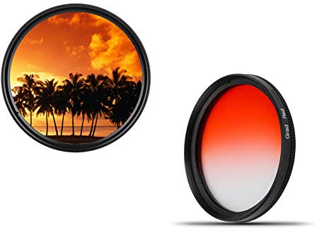 Filtro graduato professionale, 43 mm, colore rosso, graduato, 43 mm, dHD DIGITAL Grot