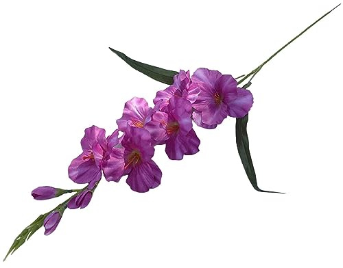 LOVIVER Artificial Gladiolus Flower, Wedding Gladiolus Flower, DIY Vase Filler Ornament with Stem, for Living Room Valentine's Day Farmhouse Decoration, Red