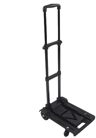 Carro De Equipaje Plegable, Carro Plegable De 4 Ruedas con Rodamiento De Carga 88LB 40KG Carro De Equipaje De Mano Plegable para Llevar De Viaje
