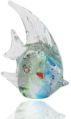 QIJIAYU Fisch Kunst Glas geblasen handgemachte Meerestier Figur Skulptur Home Decor Statue Geschenk Ornamen