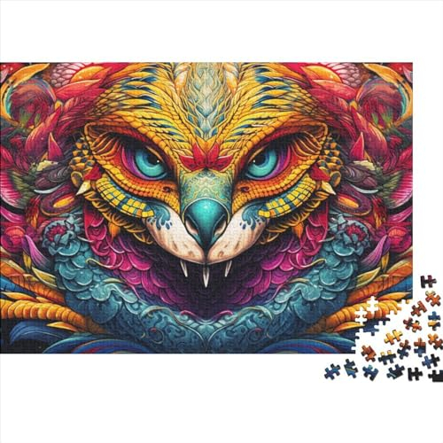 WXMMoney Bunte Kunstschlange, 1000-teiliges Holzpuzzle, Lernpuzzle, Familienspiel, Puzzles für Erwachsene, Weihnachts- und Geburtstagsgeschenke, 1000 Stück (75 x 50 cm)