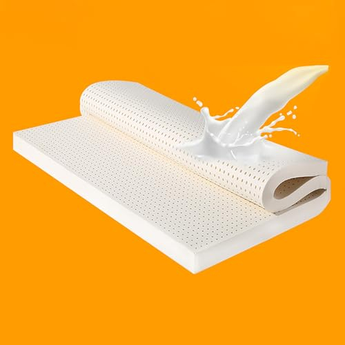ABJGHYUT 100% natürliche Latexmatratzen, Premium -Stützbads, atmungsaktive und Bequeme Bettwäsche für Rückenschmerzen,7.5cm,90x200cm