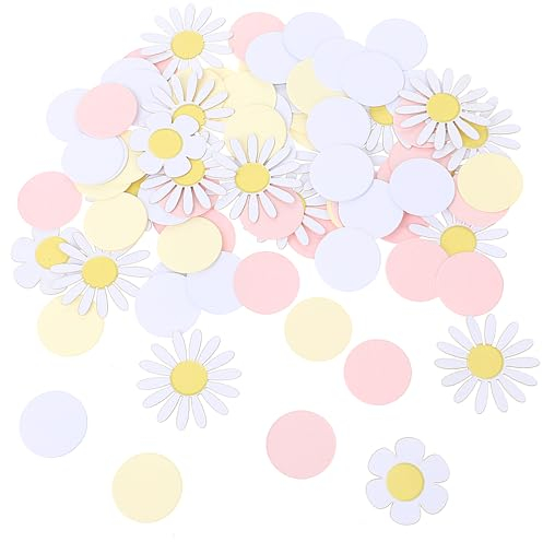Lot de 100 Confettis en Forme de Fleur pour Décoration de Fête d'Anniversaire et de Mariage - Fournitures de Table
