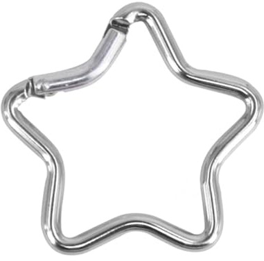 1 Pc Silver Carabiner Clip Star Shaped Climbing Buckle Aluminum Alloy Heavy Duty Keyring Hook for Camping Fishing Hiking Traveling Spring Loaded Carabiner Accessory and Keychain Carabiners