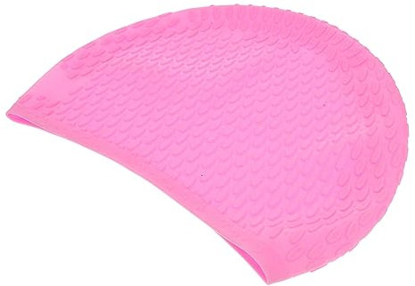 MOBUTOFU Silikon Badekappe für Damen mit Ohrenschutz Leichtes Material für Lange Haare Beim Schwimmen und Schnorcheln