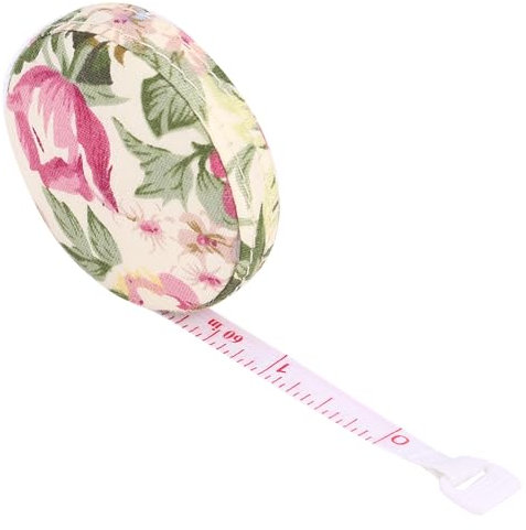Baxnore Cinta métrica de doble cara, retráctil de 60 pulgadas, para costura corporal (Rosa de jardín)
