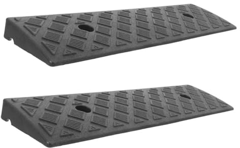iplusmile 2 Pezzi Pedana in Plastica per Auto Pedana di Accesso Antiscivolo Leggera per Gradini Interni Marciapiedi Sedia Rotelle Veicoli e Carichi