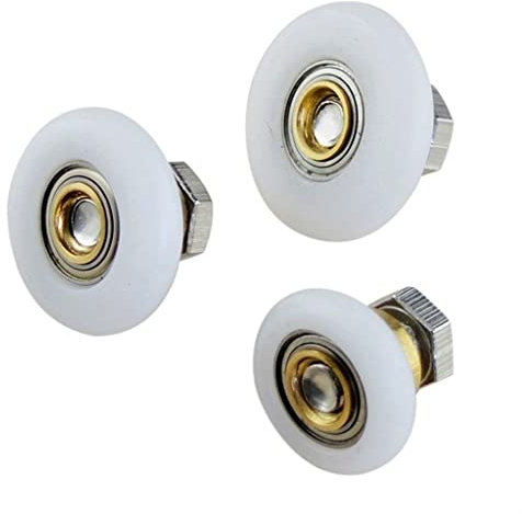 ASZHQUXIUAS Rouleaux de Porte de Douche, Poulies de Douche, Roues de Remplacement de Porte de Douche, roulettes à roulettes, roulettes de Meubles, 5 pièces(19mm)